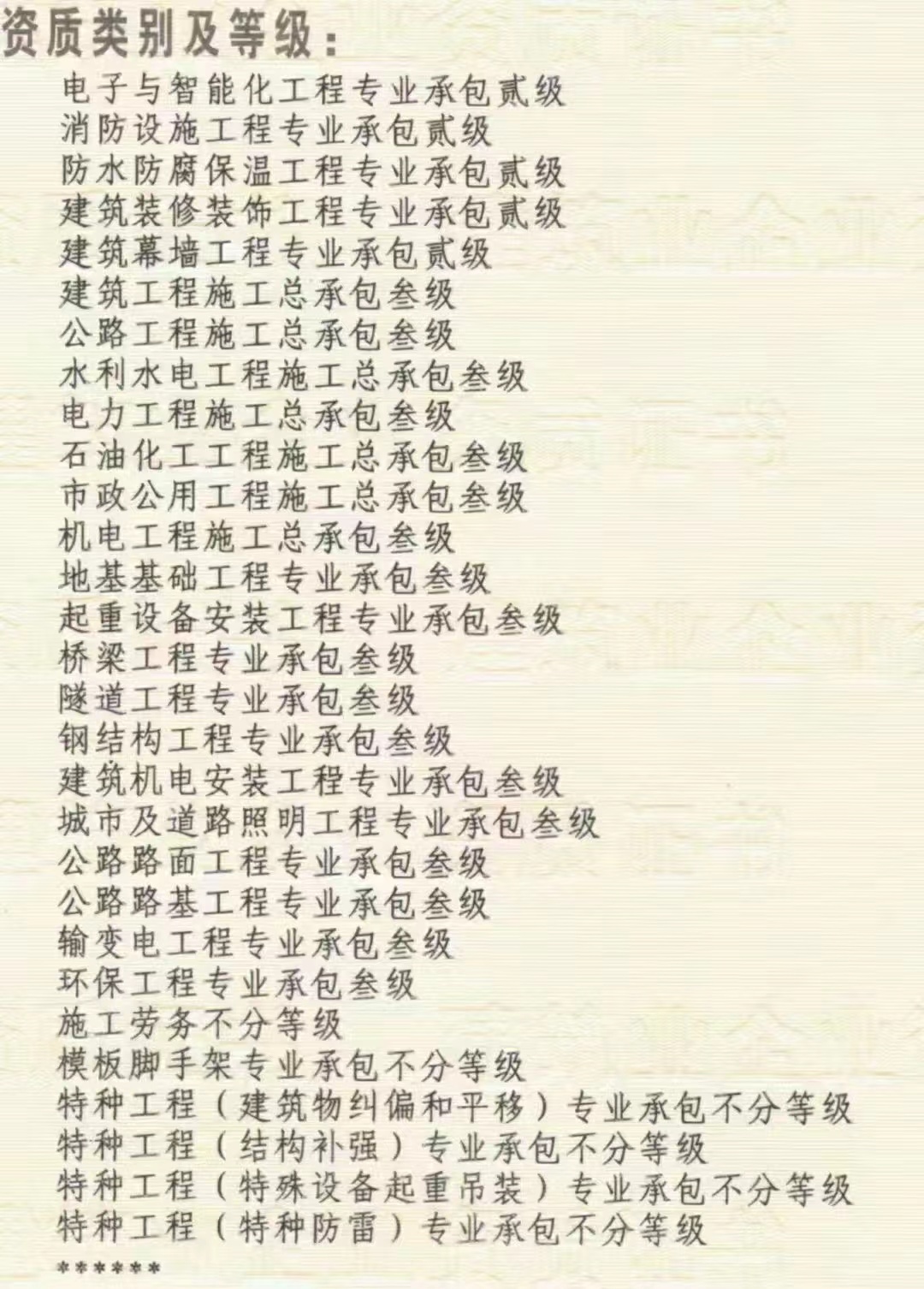 河南多項建筑資質(zhì)總包專包29項資質(zhì)大全，有安許價低可遷出