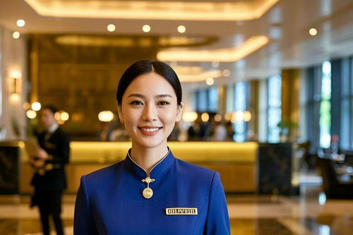焦作酒店前臺(tái)服務(wù)員工裝定制樣式要求